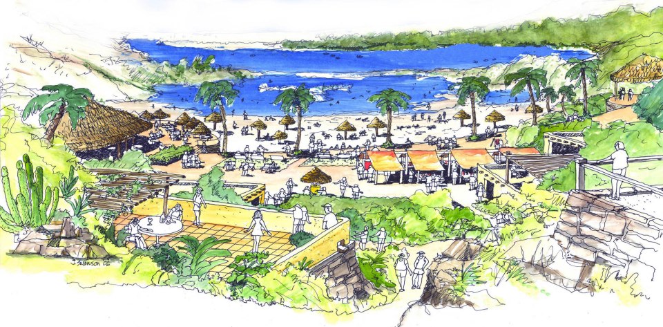 Baja Aerial Watercolor+1